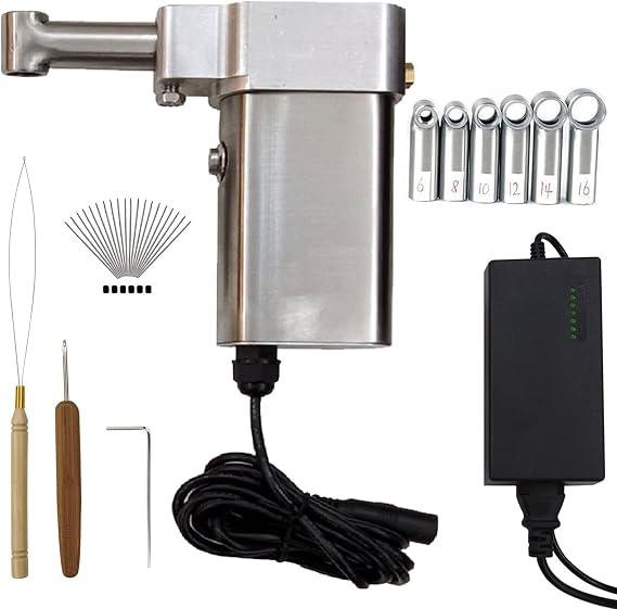 Instant Dreadlock Machine, Portable Dreadlock Maker Crochet Machine, Automatic Dreadlock Machine, 6/8/10/12/14/16mm6*Braid Head