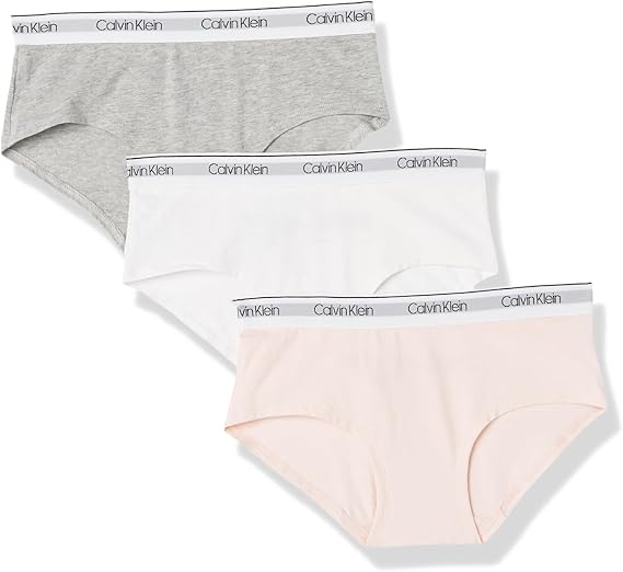 Calvin Klein Girls' Modern Cotton Hipster Underwear 2-pack