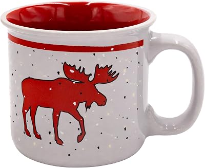 Lazy One Novelty Mugs, Funny Gift Mug for Family, Friends, or Coworkers in your Office, Camping Cabin Moose