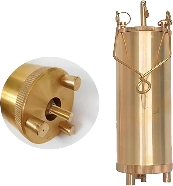 Brass Fuel Tank Bottom Sampler/Extractor Tool, 300 500 1000 Ml Oil Sampling Container with Rope for Refinery/Petrol Station, Easy to Clean(300ml/10 fl oz)