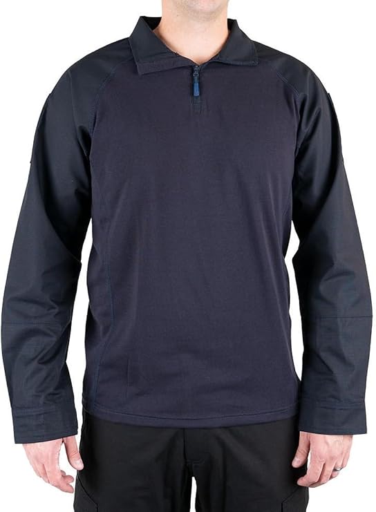 LA Police Gear LAPG Men's 1/4 Zip Long Sleeve Core Combat Shirt