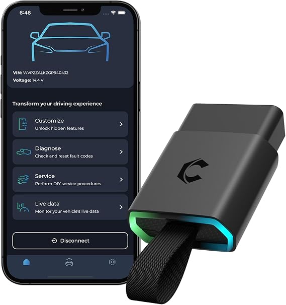 Carista EVO - Bluetooth OBD2 Scanner - Car Diagnostic Tool & Code Reader with Access to Diagnostics, Customizations, Service Tools & Live Data (Subscription Required)