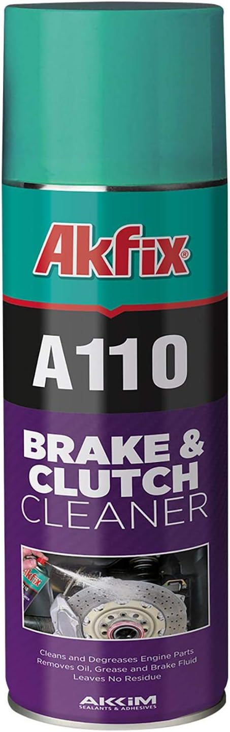 Akfix A110 Brake Parts Cleaner - Strong Dust and Rust Remover, Brake Cleaner Spray Can, Super Clean Metal Degreaser, Hand Cleaner for Auto Mechanics, Caliper, Disc and Clutch | 1 Pack, 16.9 Oz