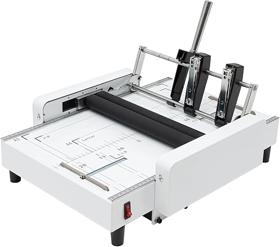Automatic Booklet Maker A3 MAX 11.7" 16.5" Paper Folding and Binding Machine Booklet Folder Stapler Stapling Machine Booklet Stapling Equipment for Printing Factories and Schools
