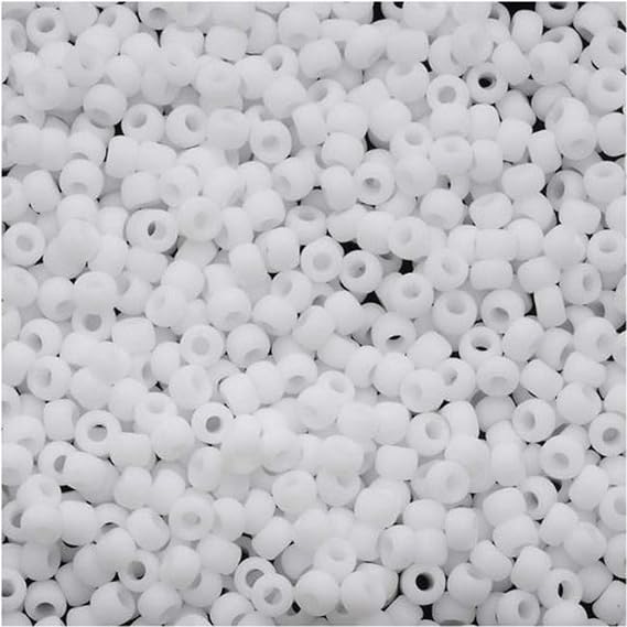 TOHO Opaque Frosted White Round 11/0 Seed Bead