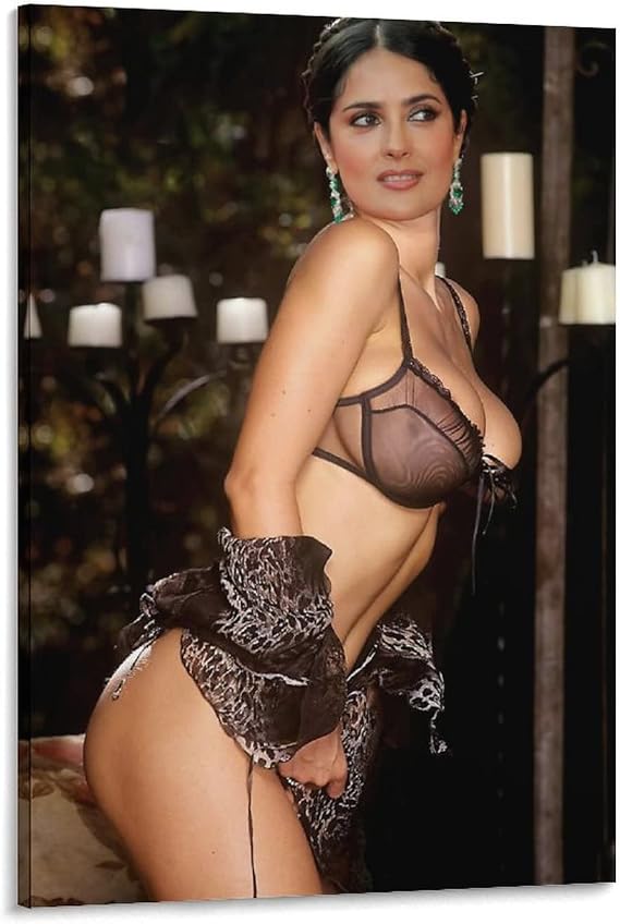 Salma Hayek Hot Bikini Sexy Poster Poster Cool Artworks Painting Wall Art Canvas Prints Hanging Picture Home Decor Posters Gift Idea 24x36inch(60x90cm)