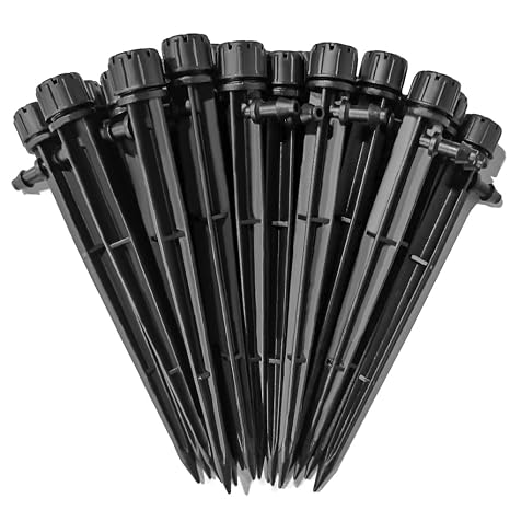 Irrigation Dripper Drip Kit,360 Degree Adjustable 8 Holes Watering System Micro Flow Drip Irrigation Kit, Water Irrigation Sprinkler Connector for 4mm/7mm Tube(50pcs)