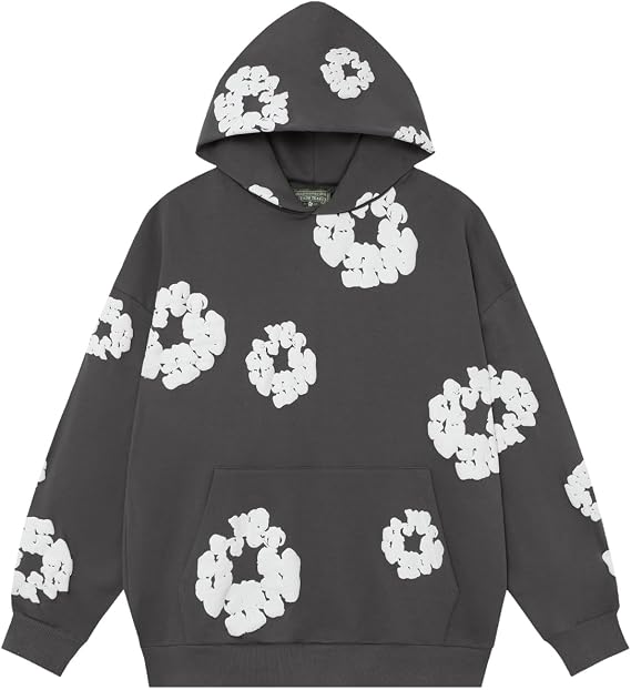 2024 Deni Trendy Paar Print Herbst Und Winter Schaumstoff Print Hochwertige Reine Baumwolle Schlaufen Kapuzen Sweatshirt Für Sport-color1||S