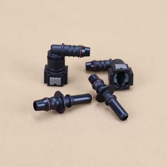 2pair 7.89mm SAE 5/16" 8mm Elbow 90 Degree Nylon Fuel Line Quick Connect Release