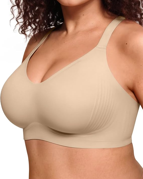 Vertvie Bras for Women No Underwire Wireless Push Up Seamless Full Coverage Comfort Sports Everyday Bra Regular & Plus Size