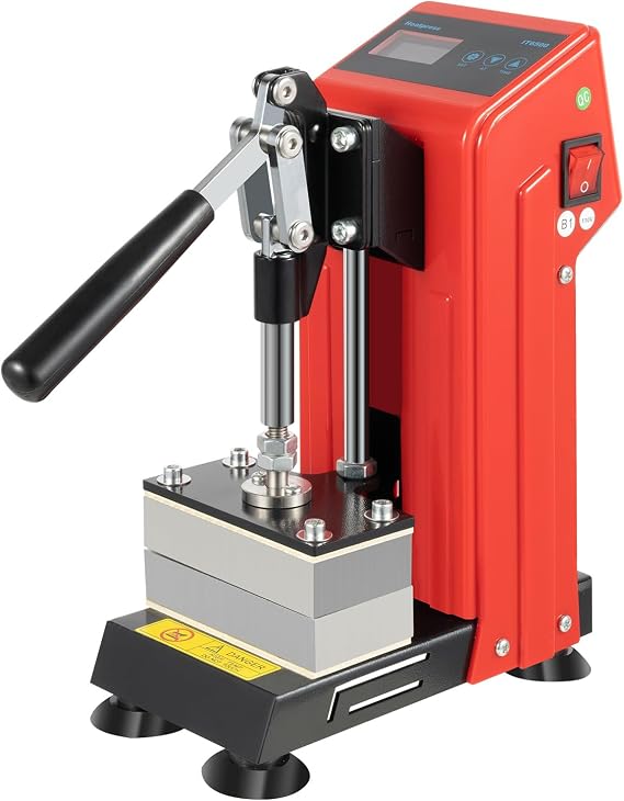 Manual Heat Press Machine Mini Heat Press Machine 0-400F 900W Hot Press Stamping Machine 110V Heavy Duty Press with 2.36 x 4.72 Inch Heat Plates and LCD for Printing Heat Transfer Equipment