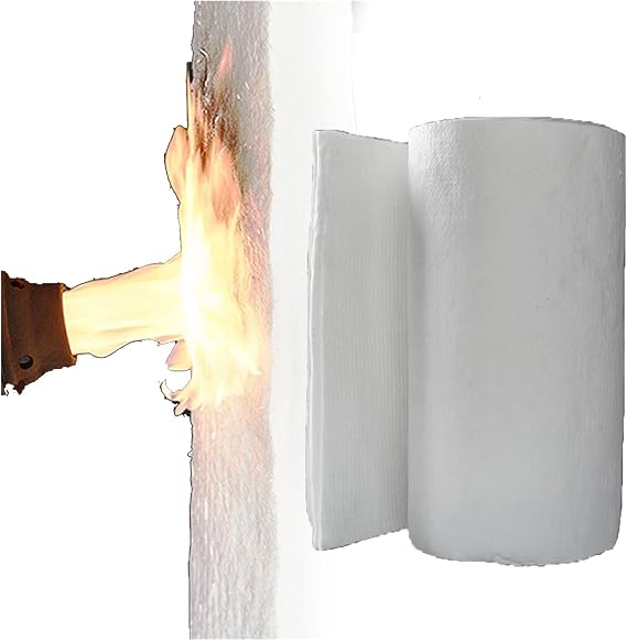 Ceramic Fiber Insulation Blanket, 50mm Fireproof Insulation Blanket,Heat Insulation, Heat Preservation, fire Prevention and Sound Insulation, for Furnace, Forges, Kilns, Stoves