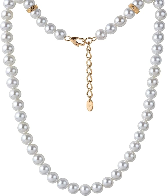 Forge & Foundry Fortier Men's Handcrafted Shell Pearl (Man-Made) Necklace