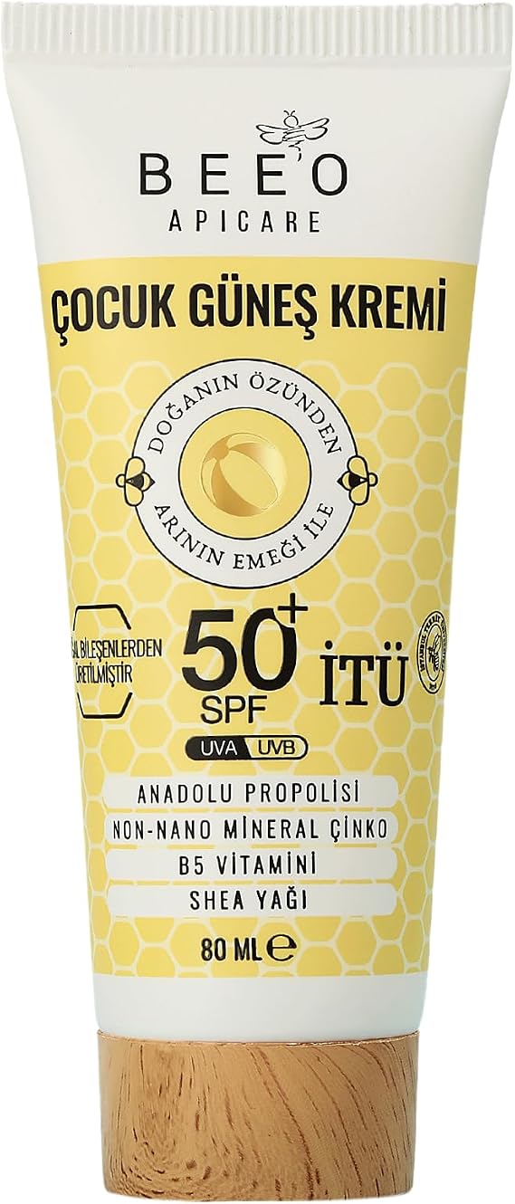 Bee'o Propolisli Yüksek Koruma Çocuk Güneş Kremi, 50+ SPF, 80 ml