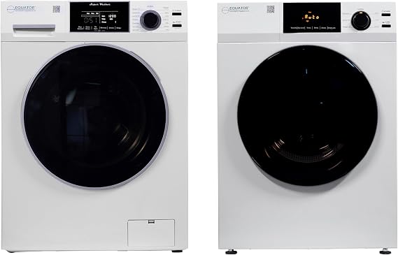 Equator Deluxe Washer & Vented Dryer Laundry Set 1.9 cu.ft Front Load Washer + 4 cu.ft Sensor Dryer, 110V Side-by-Side Laundry Pair Efficient Home Washer & Dryer Combo