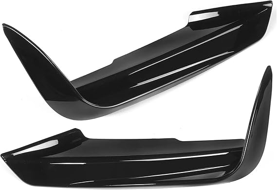 1 Pair Car Front Bumper Lip Splitter Canards Spoiler Compatible for BMW F30 F31 M Sport 2012-2019 Fog Lamp Eyebrow Frame Cover Grille(Type A-Glossy Black)