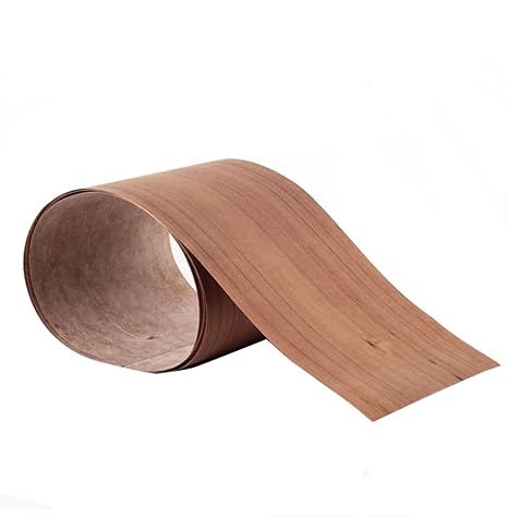 Natural Teak Wood(Straight Grain) Veneer Restoration Sheets Wooden Sticker DIY Material for Speaker Renovation DIY Handmade Natural Unfinished Wooden for Restoration of Furniture 6 x 98 Inch