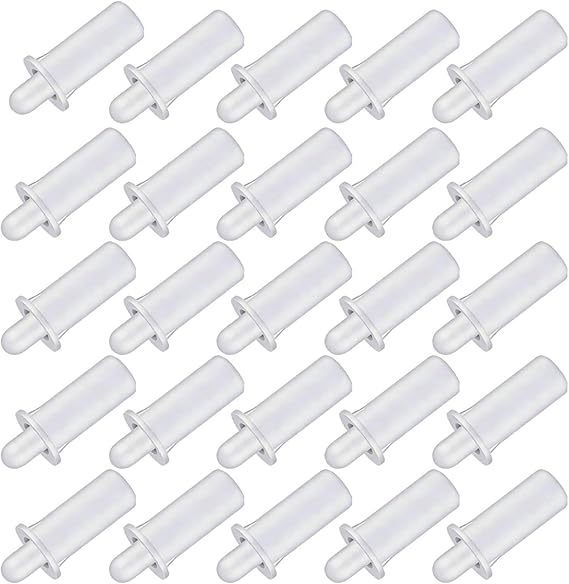 Solvind 20 PCS White Plantation Shutter Repair Pins, 20mm x 6mm Spring Loaded Louver Replacement Pins, Standard Size Window Shutter Hardware for DIY Home Shutter Repair
