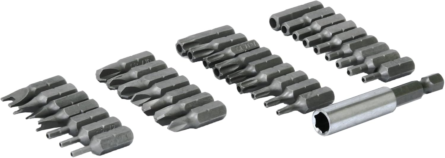 Rolson 30629 33 pc 25 mm Security Bit Set
