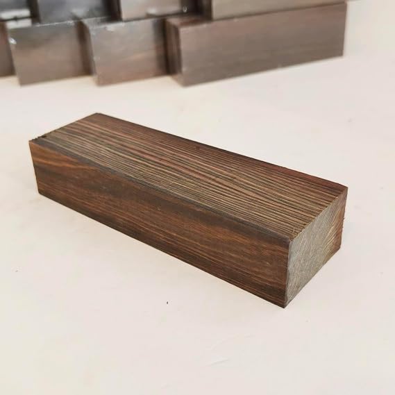 Macassar Ebony Exotic Lumber Hardwood Burl Knives Handle Scales Knife Makers Material Wood DIY Tools 1Pc Size: 1 1/2" x 1" x 5 1/8" Inches (+/- 1/16 Inches)