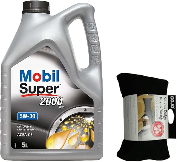 Mobil Super 2000 XE 5W30 Motor Yağı 5 L + Gojo Seyahat Boyun Yastığı