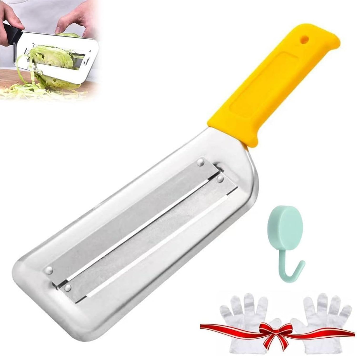 Dual Blade Cutter, Stainless Steel Dual Blade Cutter, Cabbage Shredder Slicer, Multifunctional Vegetable Slicer