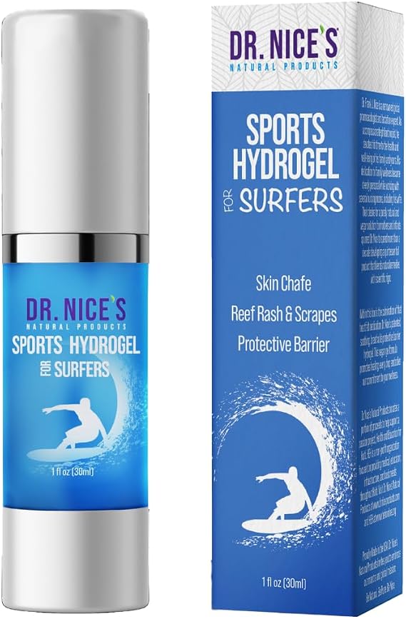 Dr. Nice's Sports Hydrogel - for Surfers | for Protective Barrier for Skin Chafe, Reef Rash & Scrapes | Gel Provides Cooling Sensation and Calms Skin Irritation