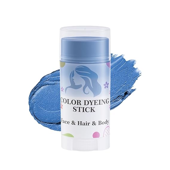 Blue Hair Dye Stick,Washable Hair Chalk for Women,Temporary Hair Color