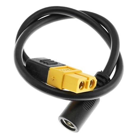 DGZZI XT60 Adapter Cable XT60 Female Bullet Connector to Female DC 5.5x2.5mm Power Cable for Fatshark Skyzone FPV Monitor Power