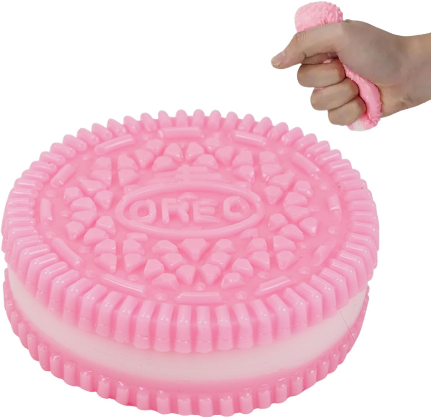 Squishy Oreo Cookie Stress Toys for Kids Adults, Sensory Toys, Relief Squeeze Toys Squishy Toy Pink