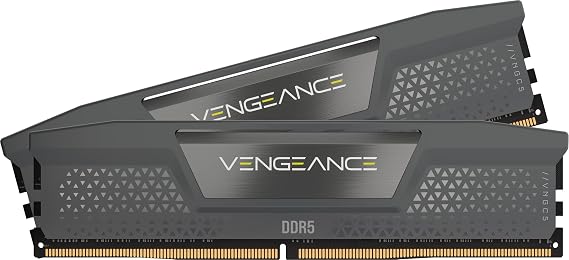 CORSAIR Vengeance DDR5 32GB (2 x 16GB) Up to 6000MHz AMD Intel RAM | Desktop Gaming Memory, AMD EXPO & Intel XMP 3.0 Compatible, CL38, Grey, CMK32GX5M2B6000Z38