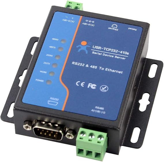 Dual Port Server Industrial Serial RS232 RS485 to Ethernet Converter Modbus RTU to TCP Multiple Working Modes Support TCP/UDP Server/Client and HTTPD Client