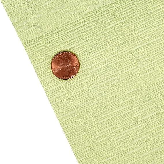 Paper Mart Heavy Duty Premium Italian Crepe Paper (180 GSM), 19 1/2" X 8.2', Baby Maize 566, Yellow, Roll 1