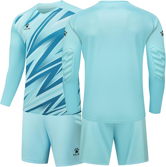 KELME Men Goalkeeper Jersey Kid Padded Goalkeeper Soccer Jersey Adults Men's Goalie Jersey