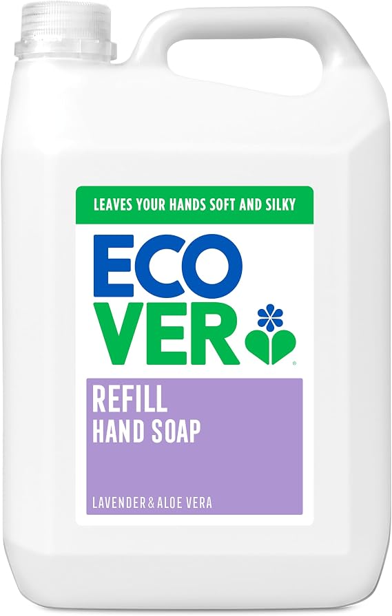 Ecover Hand Wash Refill, Lavender & Aloe Vera, Gentle Clean, 5L