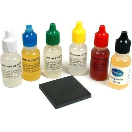 Acid Test Kit Gold 10K 14K 18K 22K Silver Platinum Testing Stone Jewelers Tool