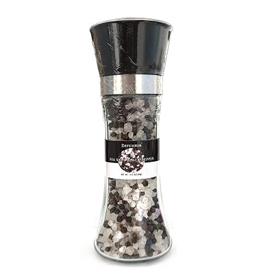 Zercumm Sea Salt And Black Pepper 160g 5.6oz Mixed Seasoning and Grinder Cooking Seasoning