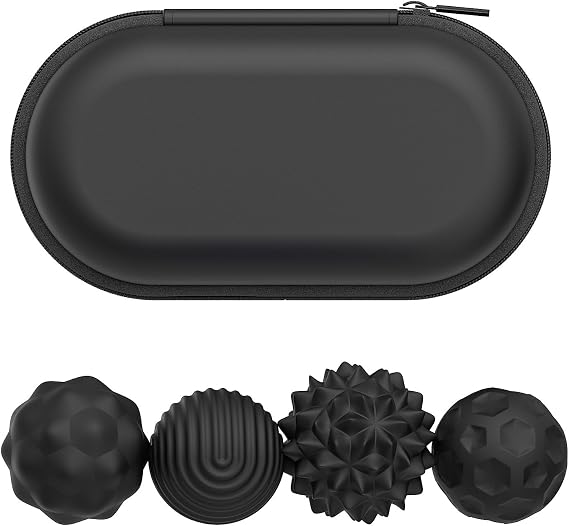 Magnetic Sensory Fidget Ball Toy Silicone-Coated Stress Relief Balls Ideal for Adults Teens Relieve Stress Boost Focus(Black)