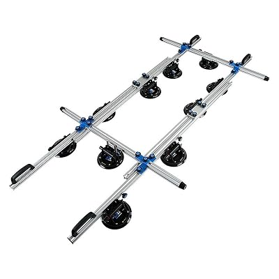 Seamless Seam Setter, 3.45M Adjustable Large Slab Brick Ceramic Tile Rock Slab Vacuum Suction Cup Lifting Frame Glass Stone Installation Paving Transp,for Seam Joining and LevelingTic Tac Toe