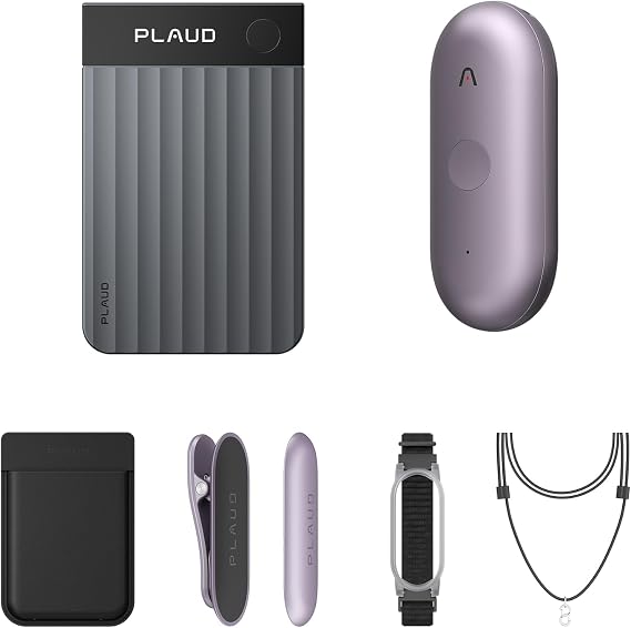 Plaud NotePin S & Plaud Note Pro Combo, AI Voice Recorder with AI Transcribe & Summarize for Lectures, Meetings, Calls