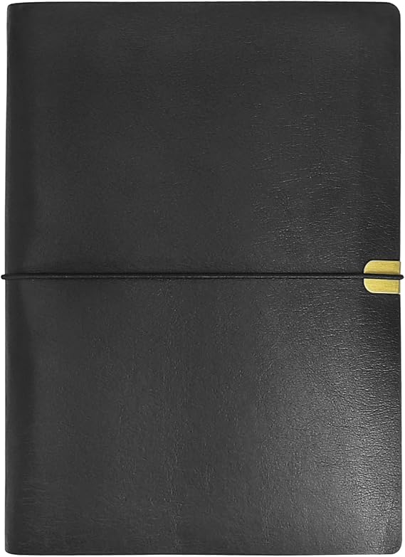 WANLIAN Notebook A5 Refillable PU Leather A5 Ring Binder 6 Rings with 80 Sheets/160 Pages 170 mm x 230 mm