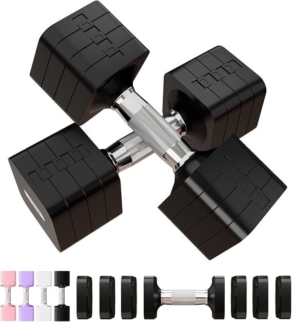Adjustable Dumbbell Set for Women Men 7.5LB/10LB/15LB/20LB/25LB Each