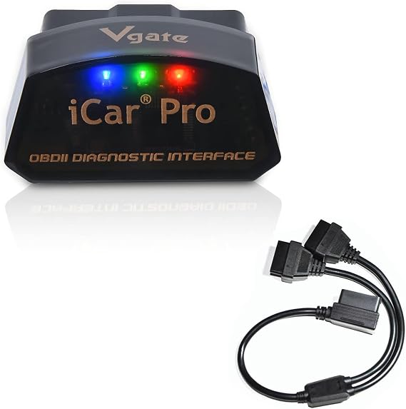 Vgate iCar Pro Bluetooth4.0 OBD2 Car Diagnostic Tool & 16 Pin OBD2 Splitter 19 inches