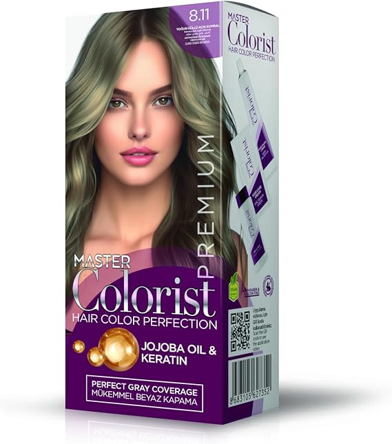 Premıum Yarı Kit Set Saç Boyası 8.11 Yoğun Küllü Açık Kumral