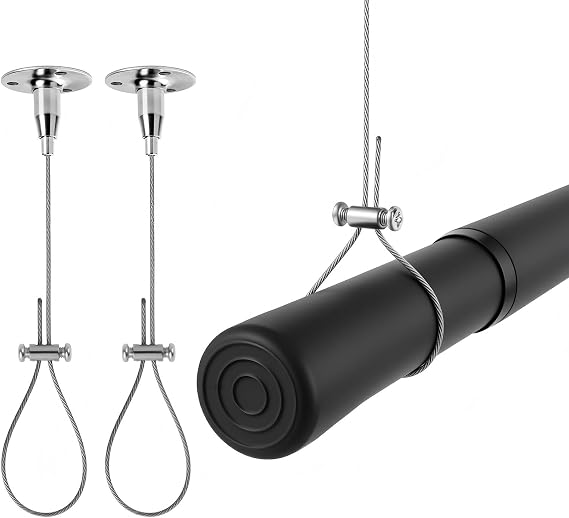 Volnamal 2 Pack Ceiling Mount Shower Curtain Rod Bracket & Wardrobe Rail Support, Adjustable 0-78” Heavy Duty Closet Rod Holder, 66LB Load for Pipe/Straight/Curved/L-Shaped
