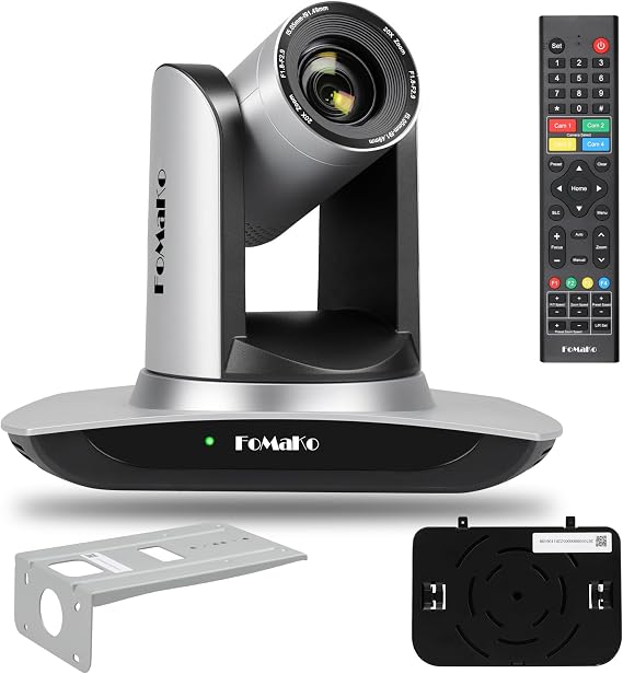 FoMaKo HDMI PTZ Camera, AI Auto-Tracking Gen 3, 20x Optical Zoom, IP USB3.0 HDMI,for Church Services Worship Education,Free NDI Upgrade,FMK12UH Pro(20x),Matte Silver