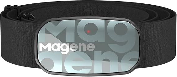 Magene H603 Chest Strap Heart Rate Monitor, ANT+ and Bluetooth Compatible with Fully Adjustable Strap, iPhone & Android Compatible