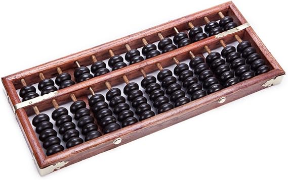 Vintage-Style 13 Digits Rods Wooden Abacus Soroban Chinese Calculator Counting Tool 11"