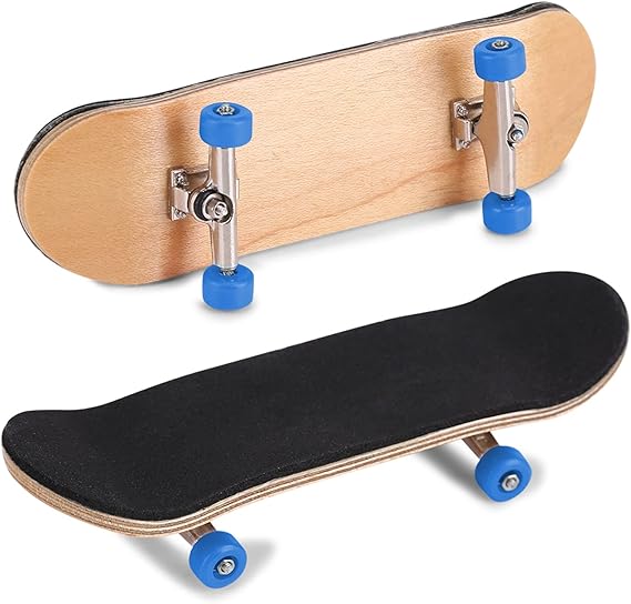 Maple Wooden Alloy Fingerboard, Mini Skateboard Fingerboards, Finger Skateboards, with Box, for Kids Children Finger Skater