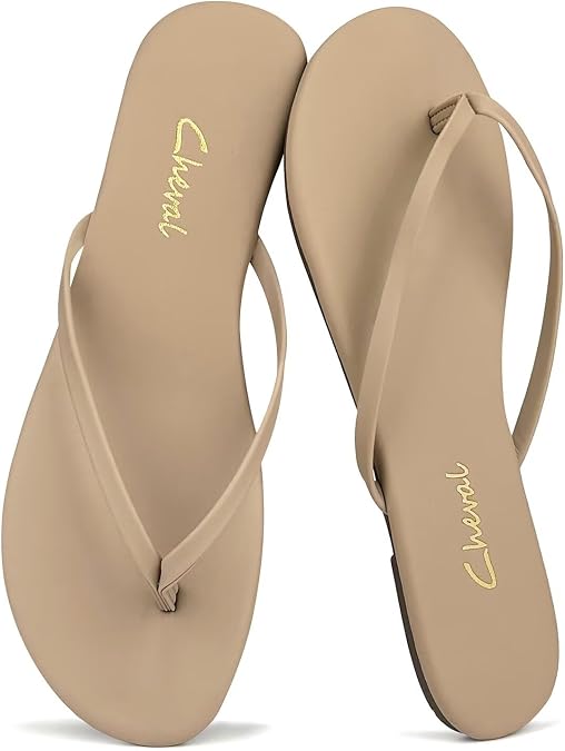 Cheval Flat Leather Flip Flops for Women, Comfortable Dressy Thong Sandals 2026 Summer and Spring Vacation Essentials, Chanclas Para Mujer